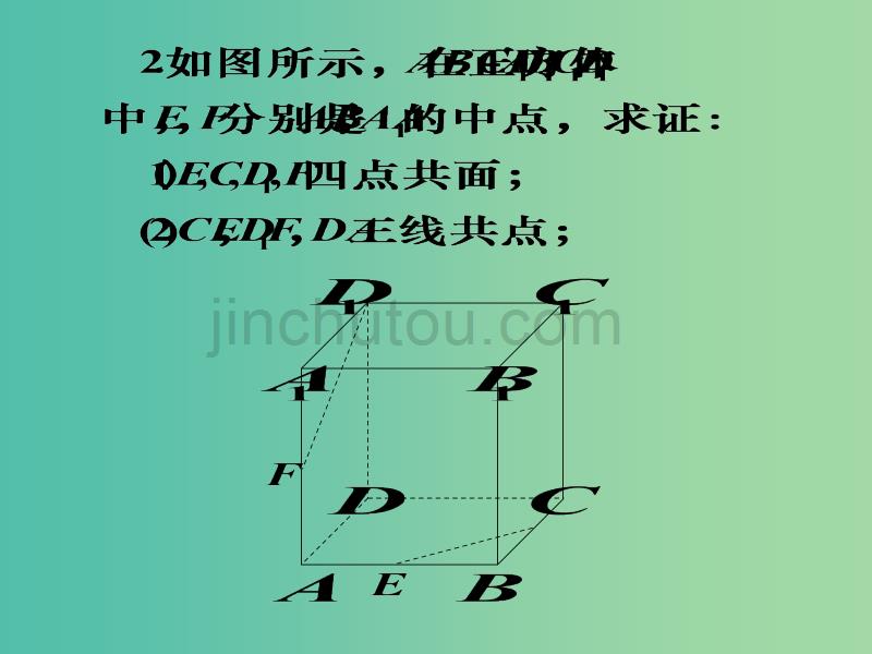 高考数学一轮复习 第七章 第三节 空间点、直线、平面之间的位置关系课件 理_第2页