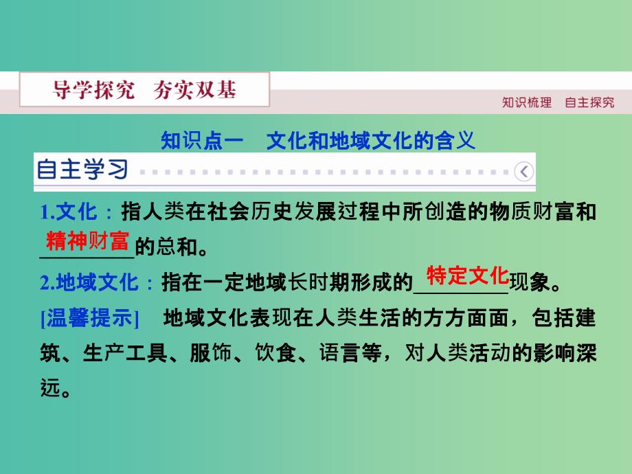 高中地理 第一章 人口与环境 第四节 地域文化与人口课件 湘教版必修2_第3页