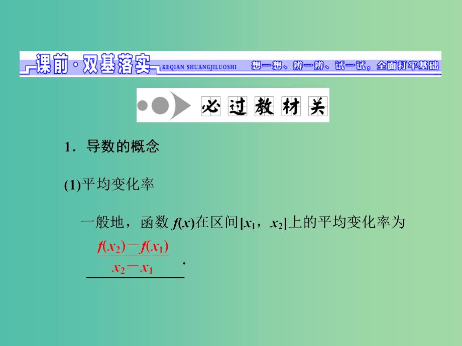 高三数学一轮总复习第三章导数及其应用第一节导数的概念与计算课件文_第2页