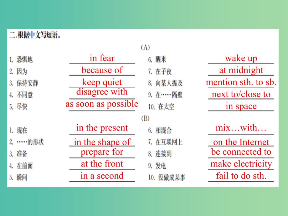 中考英语 课本梳理 八下 unit 7-8复习课件_第3页