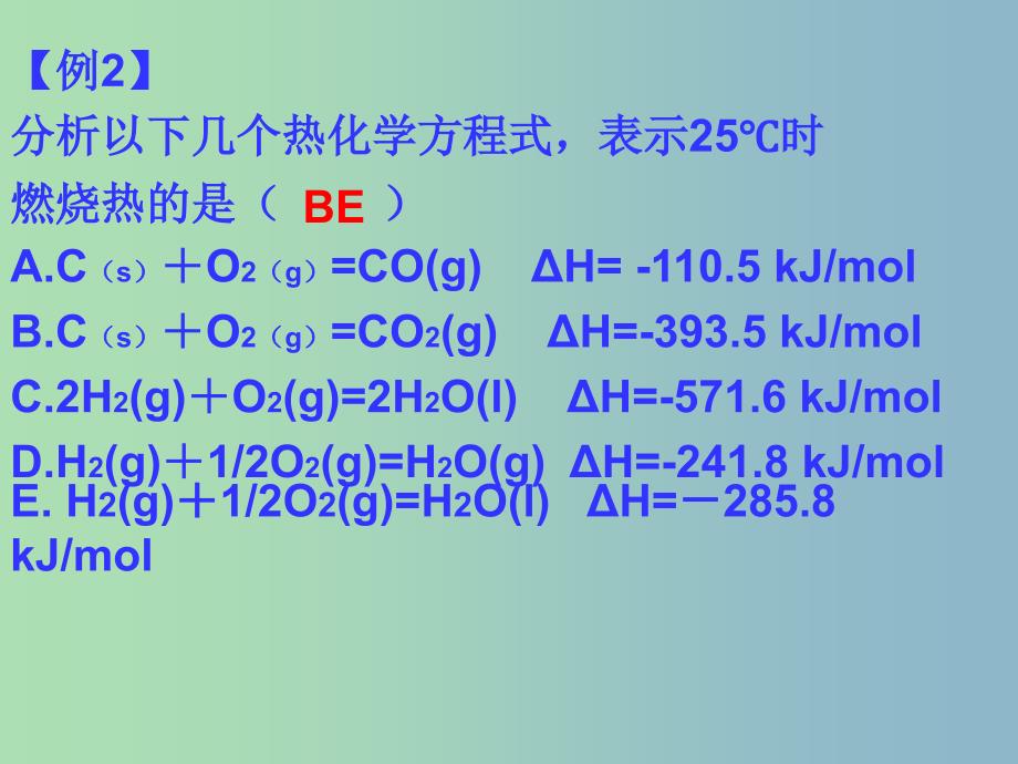 高中化学《1.2燃烧热》课件 新人教版选修4_第3页