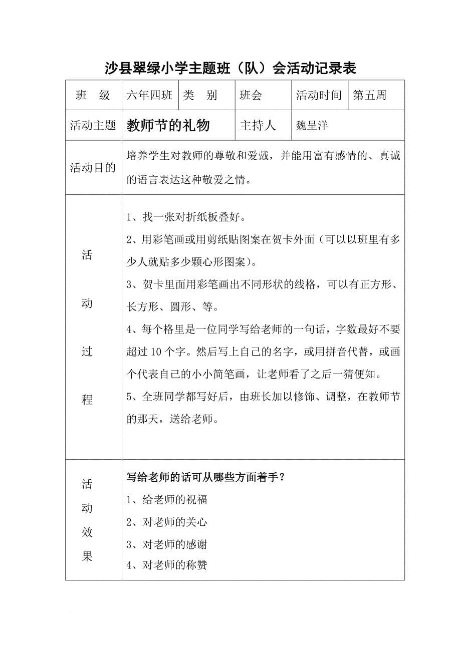 主题班队会活动记录表.doc_第5页