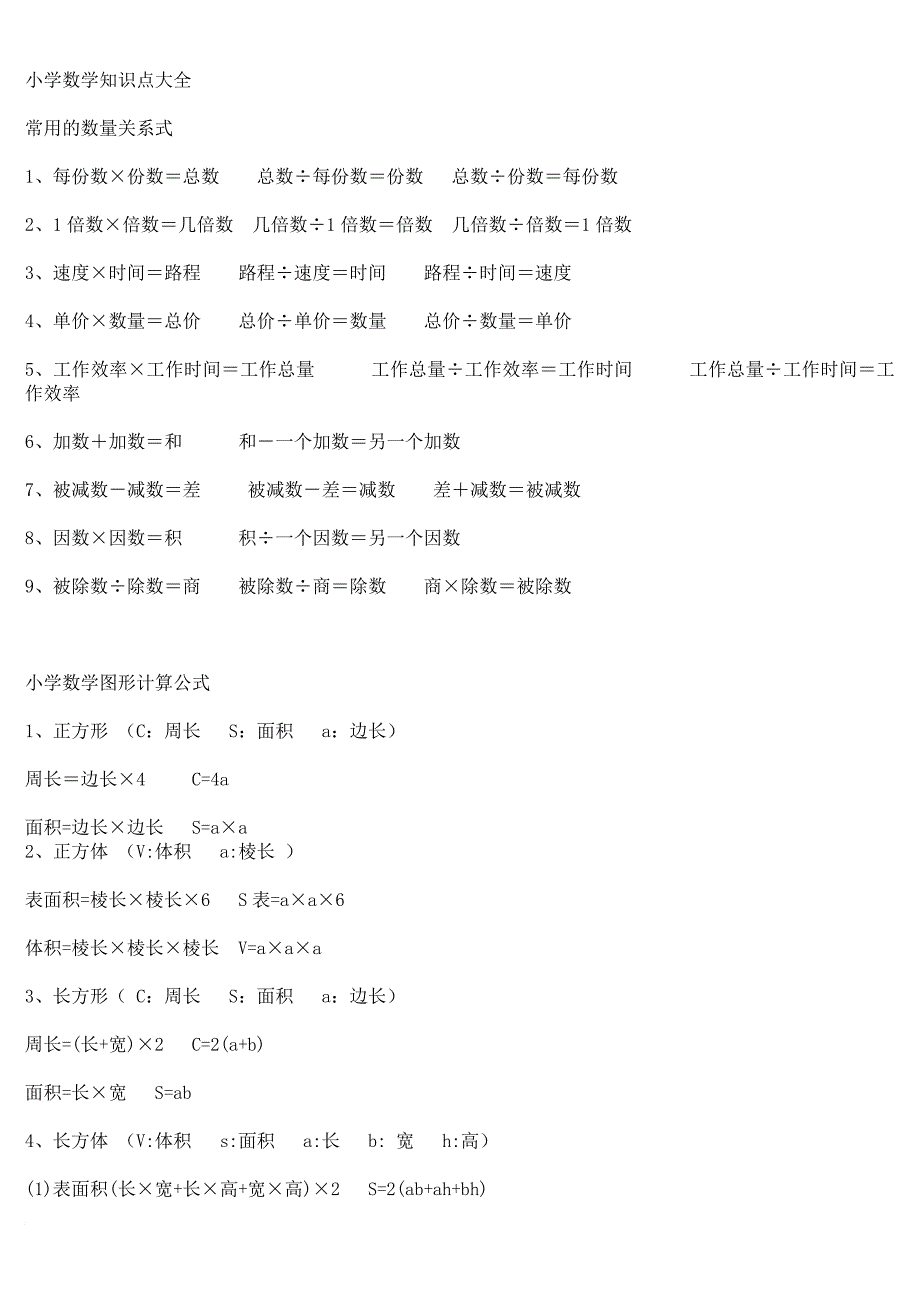 【推荐】小学数学知识点大全.doc_第1页