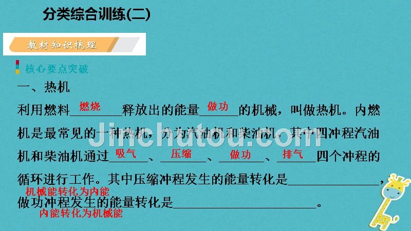 2018年九年级物理全册 14 内能的利用分类综合训练（二）教材知识梳理（新版）新人教版_第3页