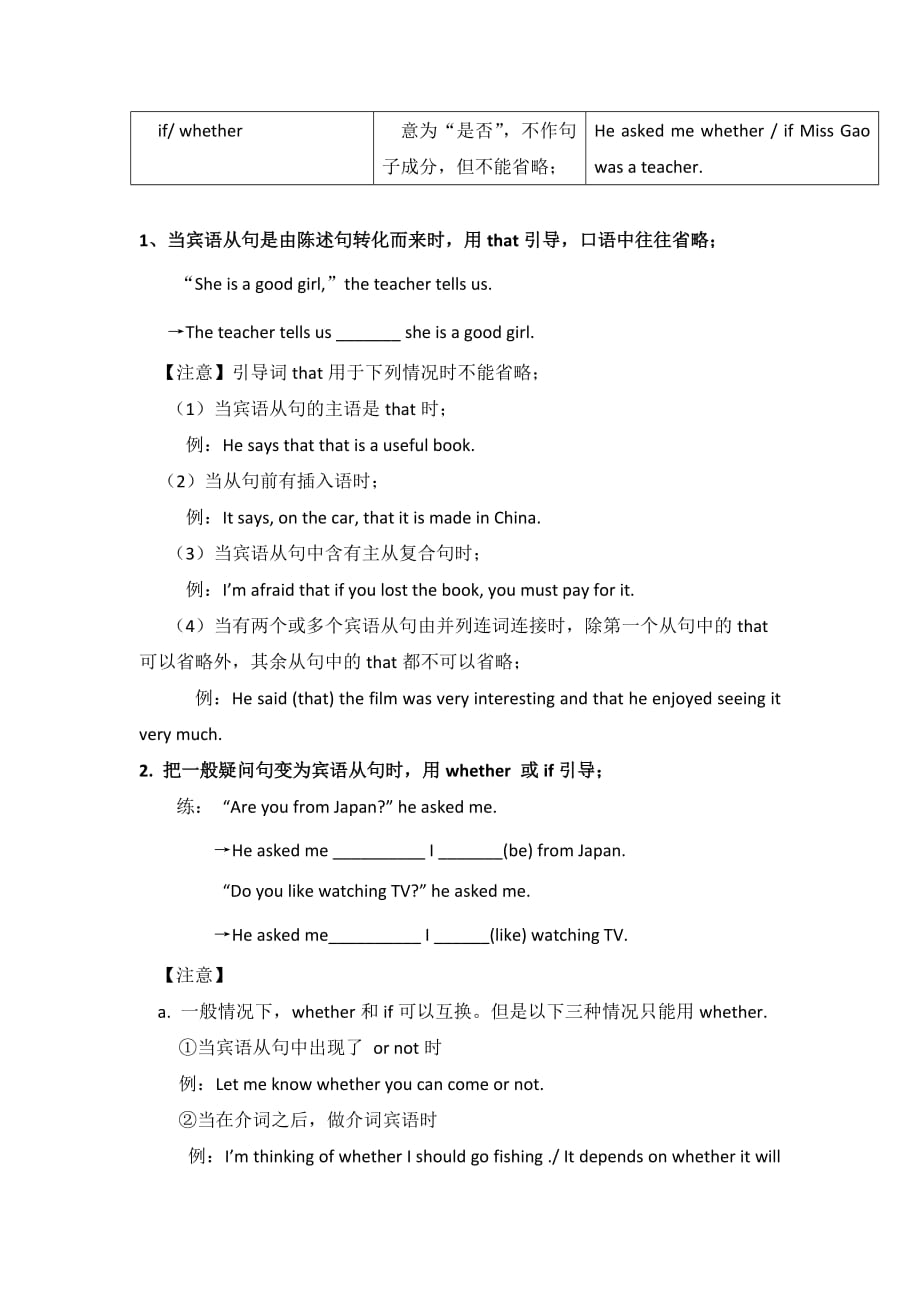 初中宾语从句及练习题答案.doc_第2页
