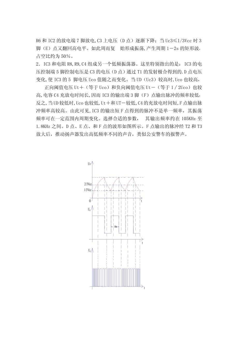 数字电子电路课程设计双路防盗报警器资料_第5页