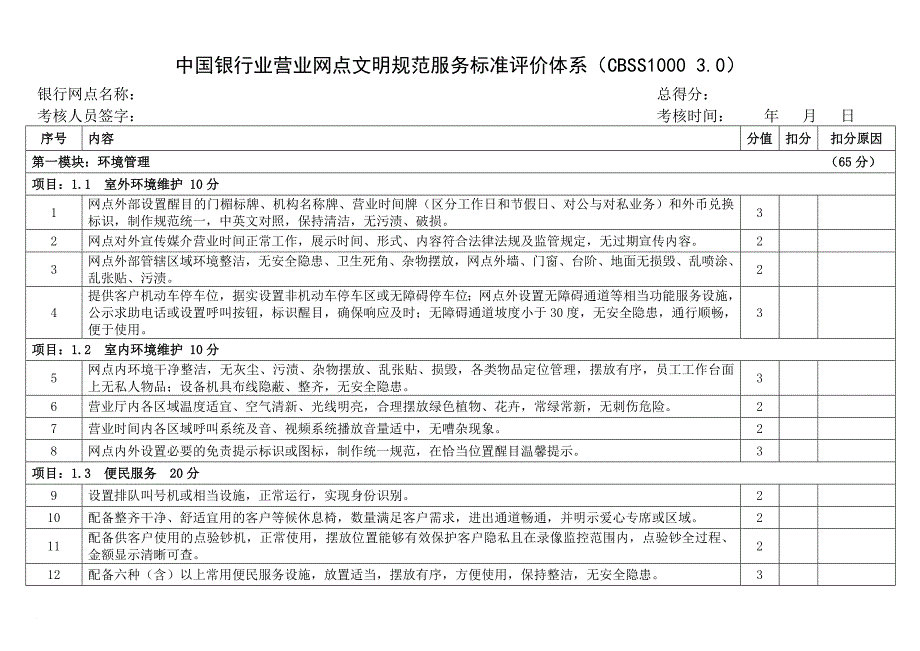 中国银行业营业网点文明规范服务标准评价体系cbss10003.0_第1页