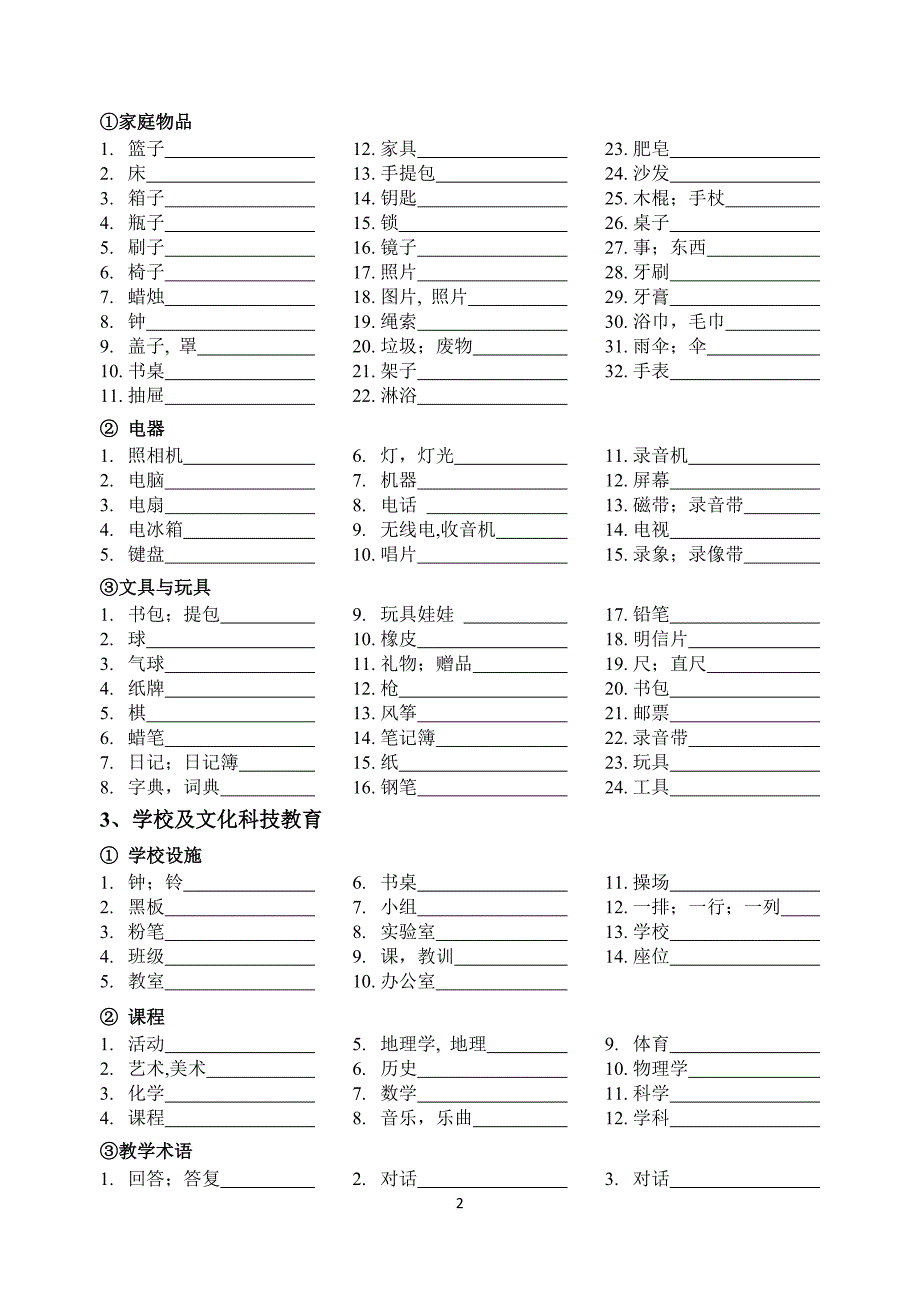 中考英语1600标准词汇分类速记表-测试卷(整理中).doc_第2页