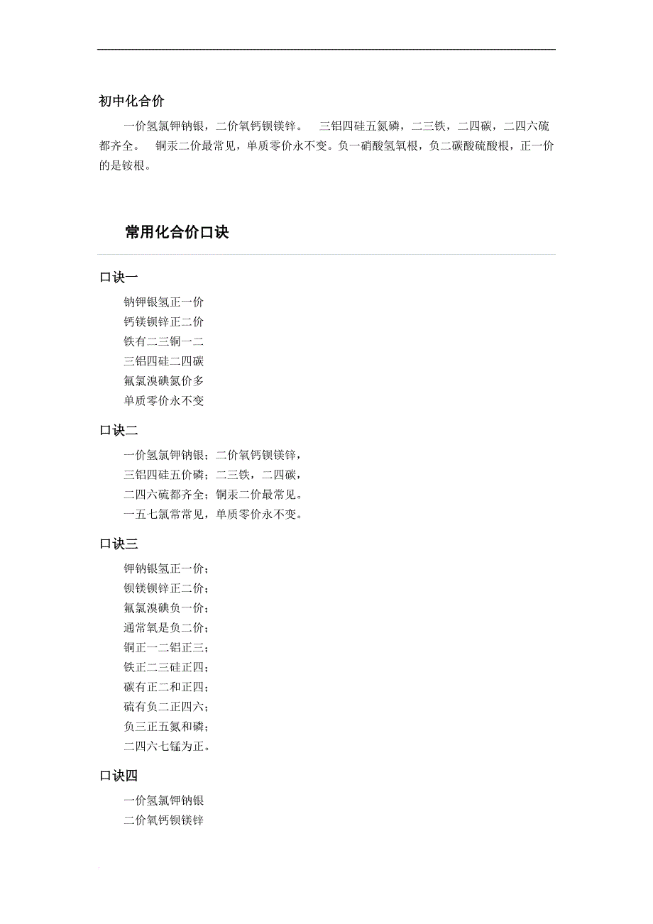 初三化学化合价口诀.doc_第1页