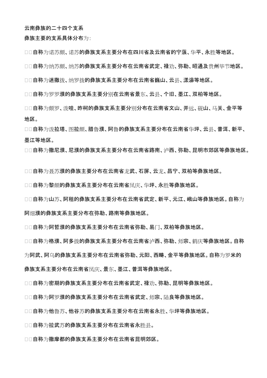 云南彝族的二十四个支系.doc_第1页
