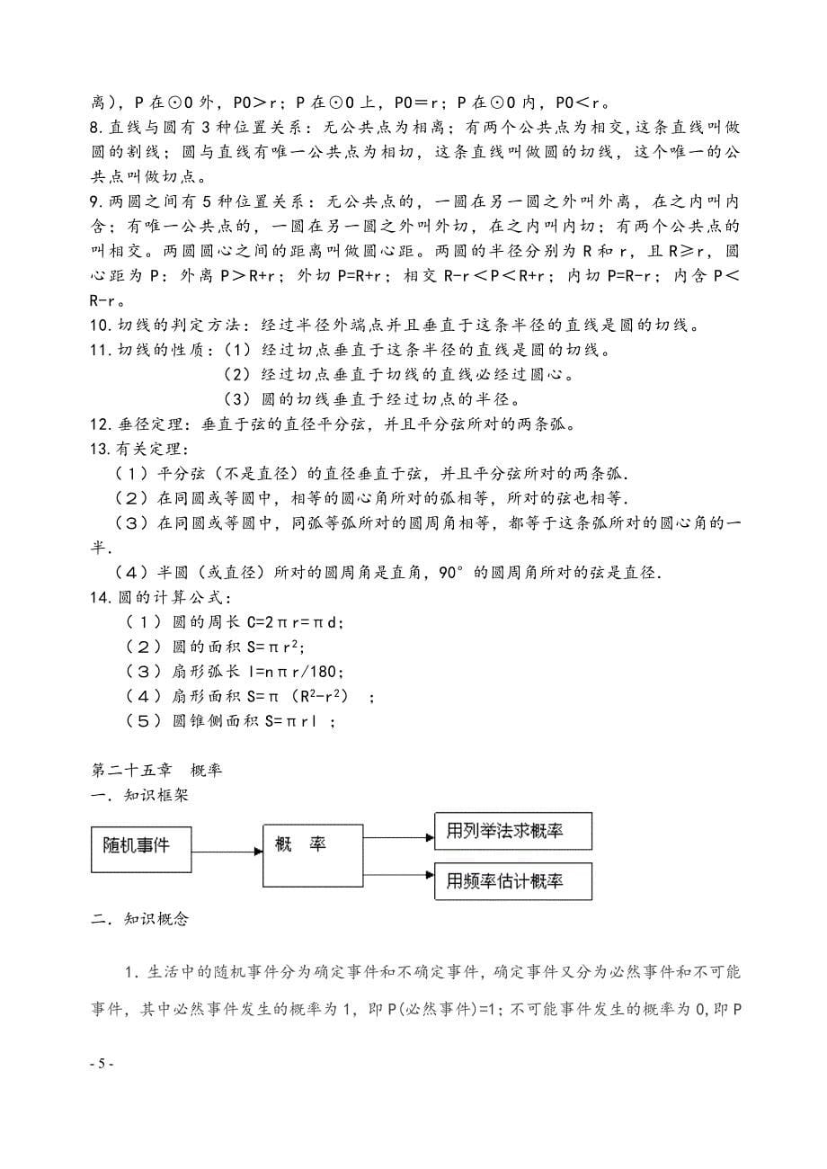 初中数学七、八、九年级知识点及公式总结大全(人教版).doc_第5页