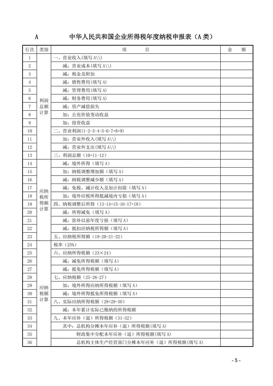 中华人民共和国企业所得税年度纳税申报表.doc_第5页