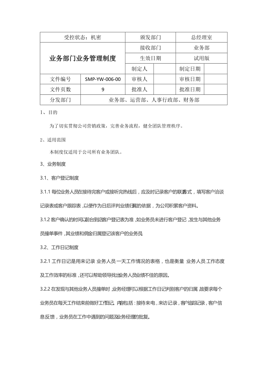 业务部团队管理制度超实用.doc_第1页