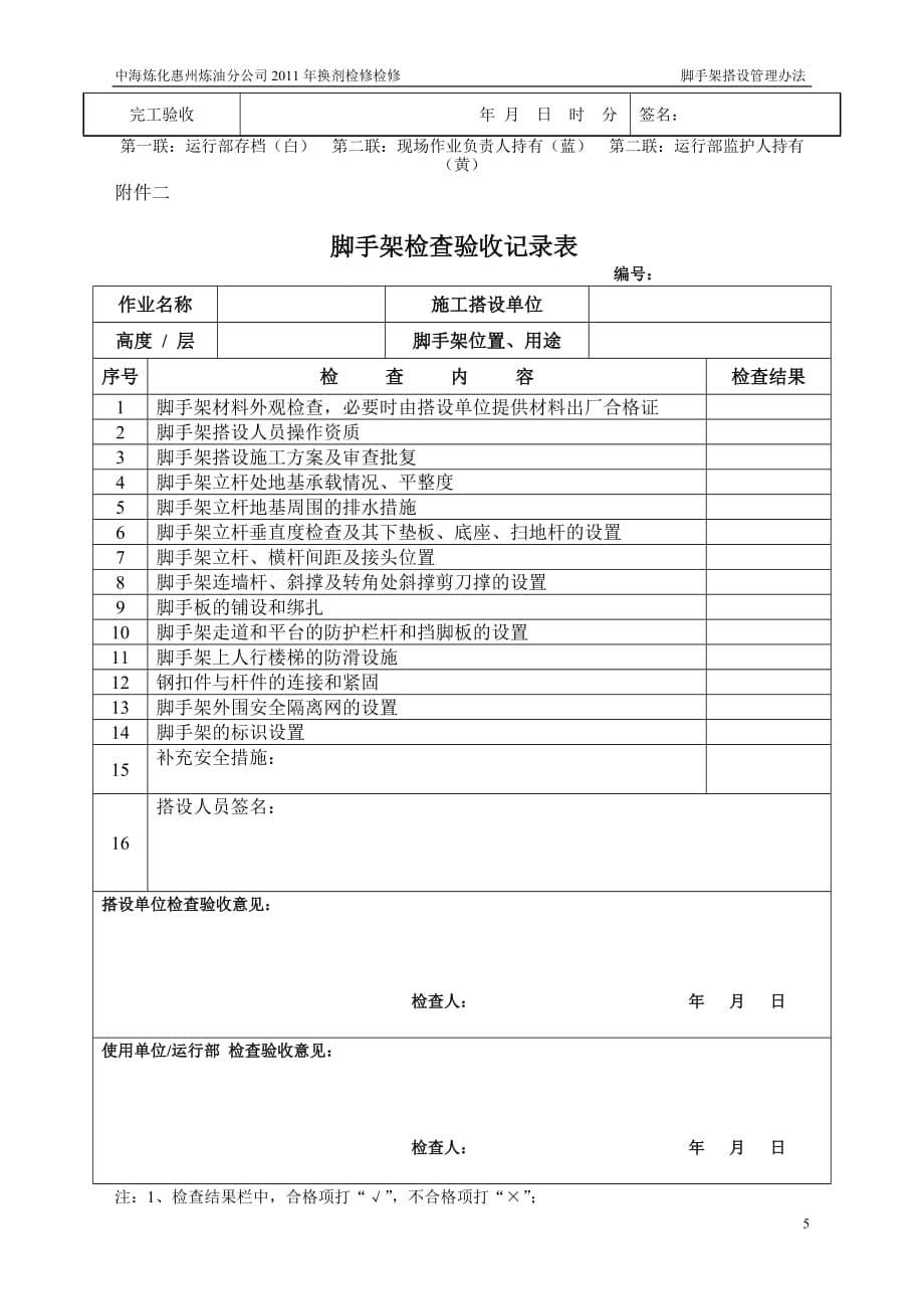 换剂检修脚手架搭设管理办法_第5页