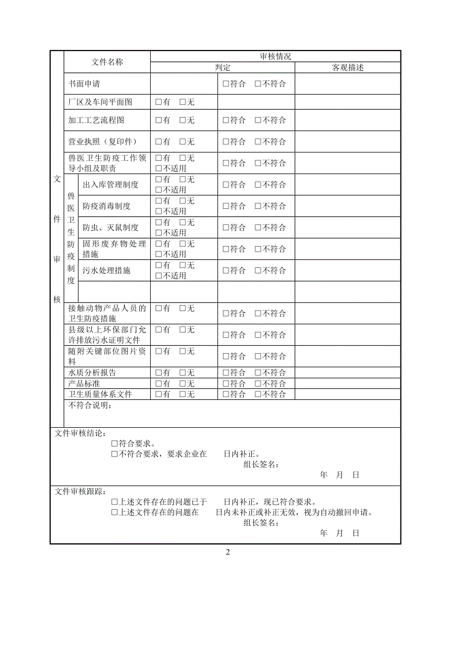 出口宠物用品生产加工企业检验检疫注册评审记录.doc_第3页