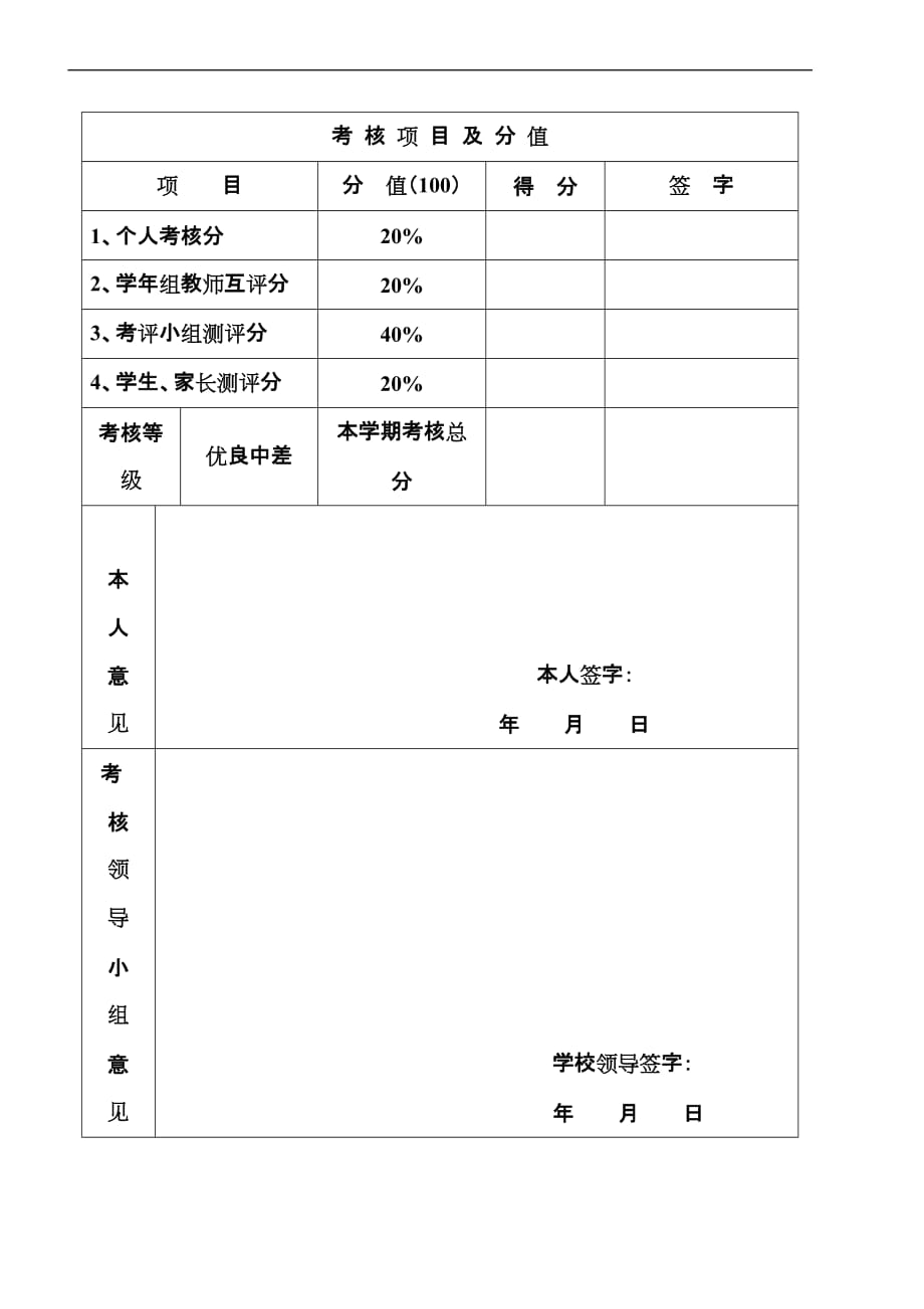 中小学教师师德考核表.doc_第2页