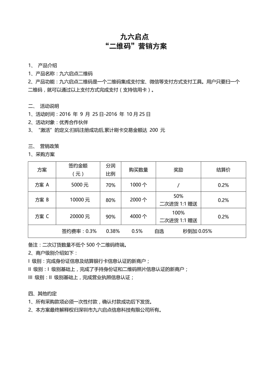 九六启点二维码营销方案_第1页