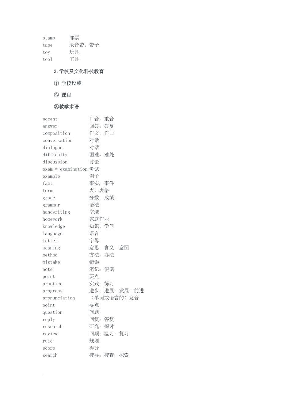 初中必须要掌握的1600个英语单词.doc_第5页