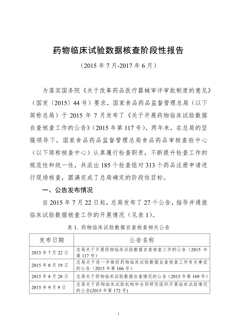 药物临床试验数据核查阶段性报告资料_第1页