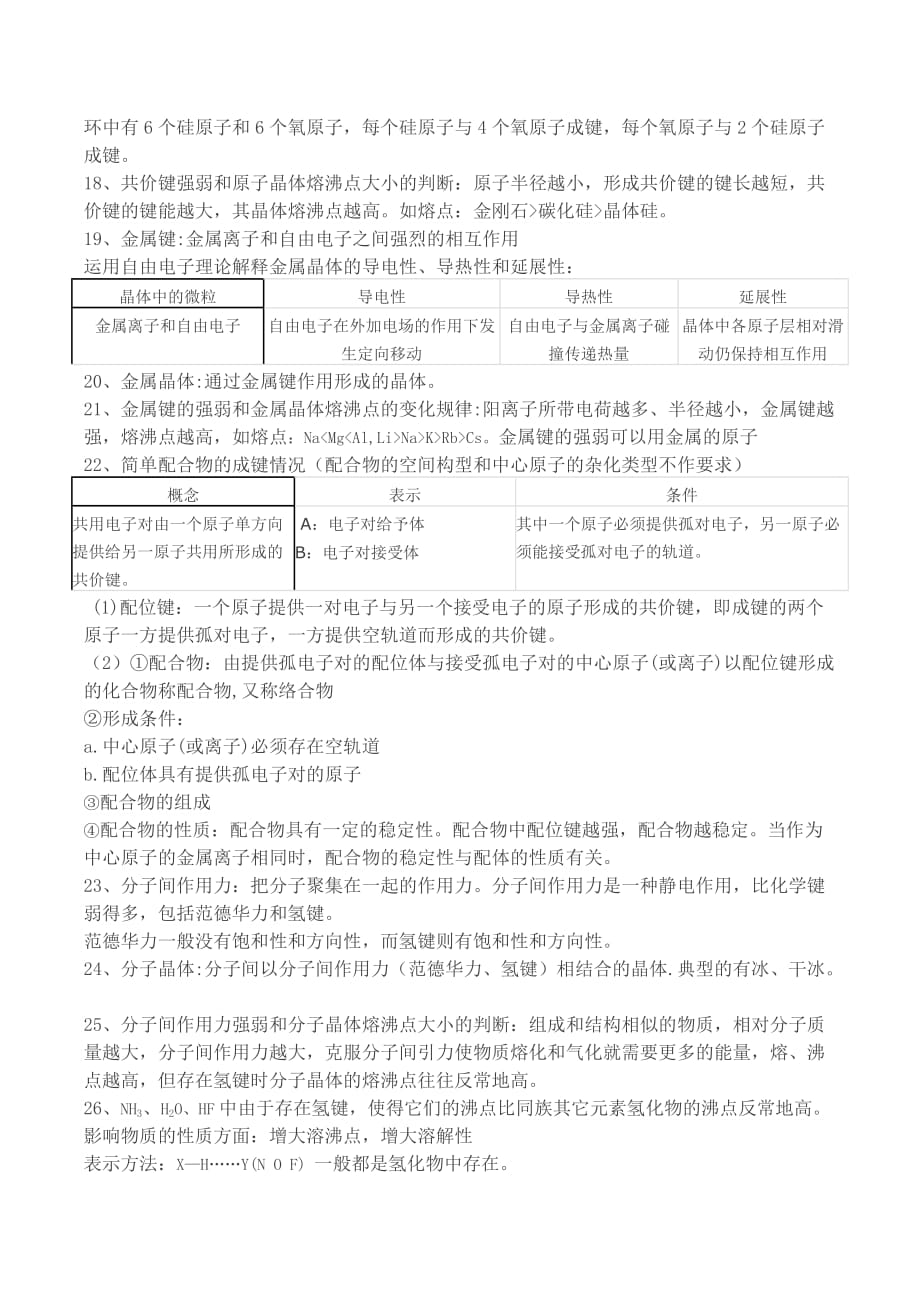 【人教版】高中化学选修3知识点总结精选.doc_第4页