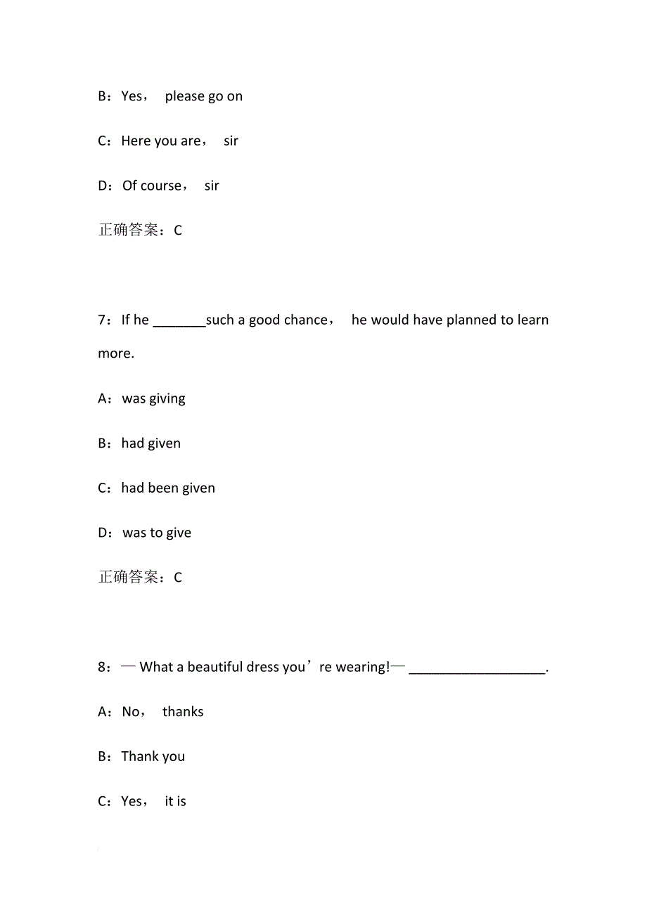 东农春大学英语ii在线作业_第4页