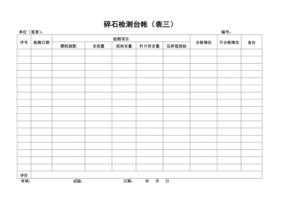 混凝土实验室用原始表格_第3页