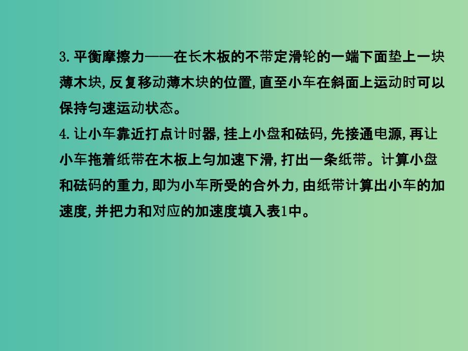 高考物理一轮复习 3实验四验证牛顿运动定律课件 沪科版必修1_第4页