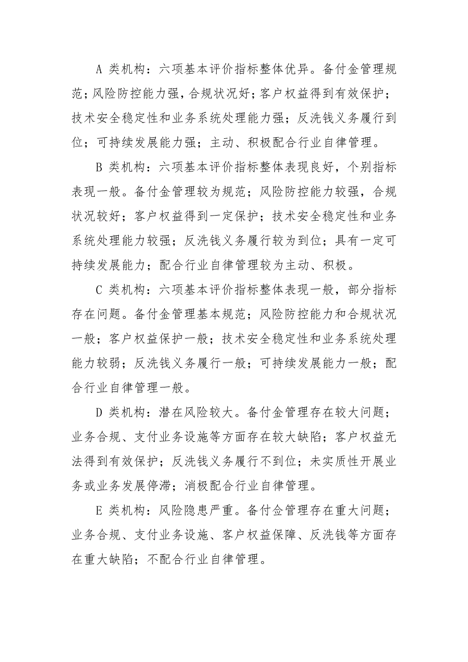 非银行支付机构分类评级管理办法资料_第4页