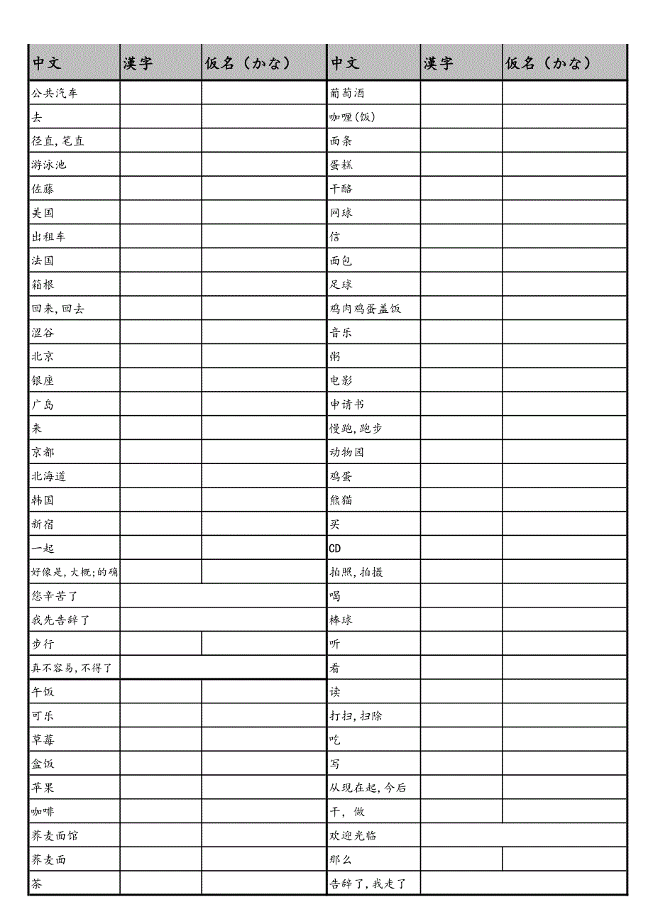 标准日本语初级3-48课-单词默写乱序版资料_第3页