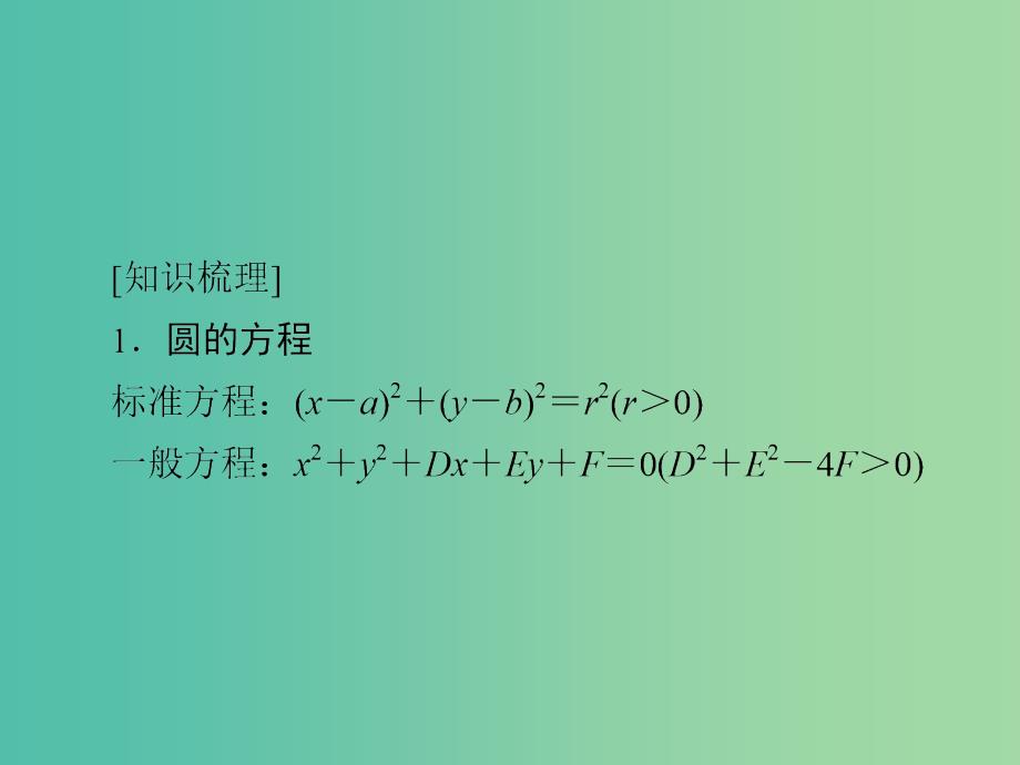 高考数学一轮复习第8章平面解析几何8.3圆的方程课件理_第4页