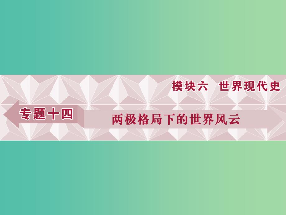 高考历史一轮复习 专题14 两极格局下的世界风云 第27讲 美苏争锋、新兴力量的崛起和走向多极化课件_第1页