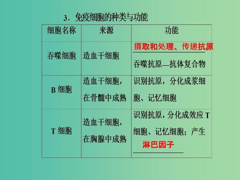 高考生物总复习第八单元生命活动的调节第4讲免疫调节课件_第5页