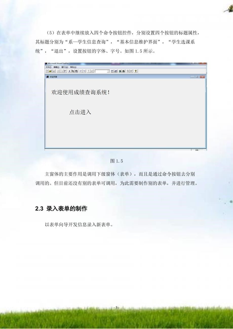 基于VF学生信息管理系统设计_第5页