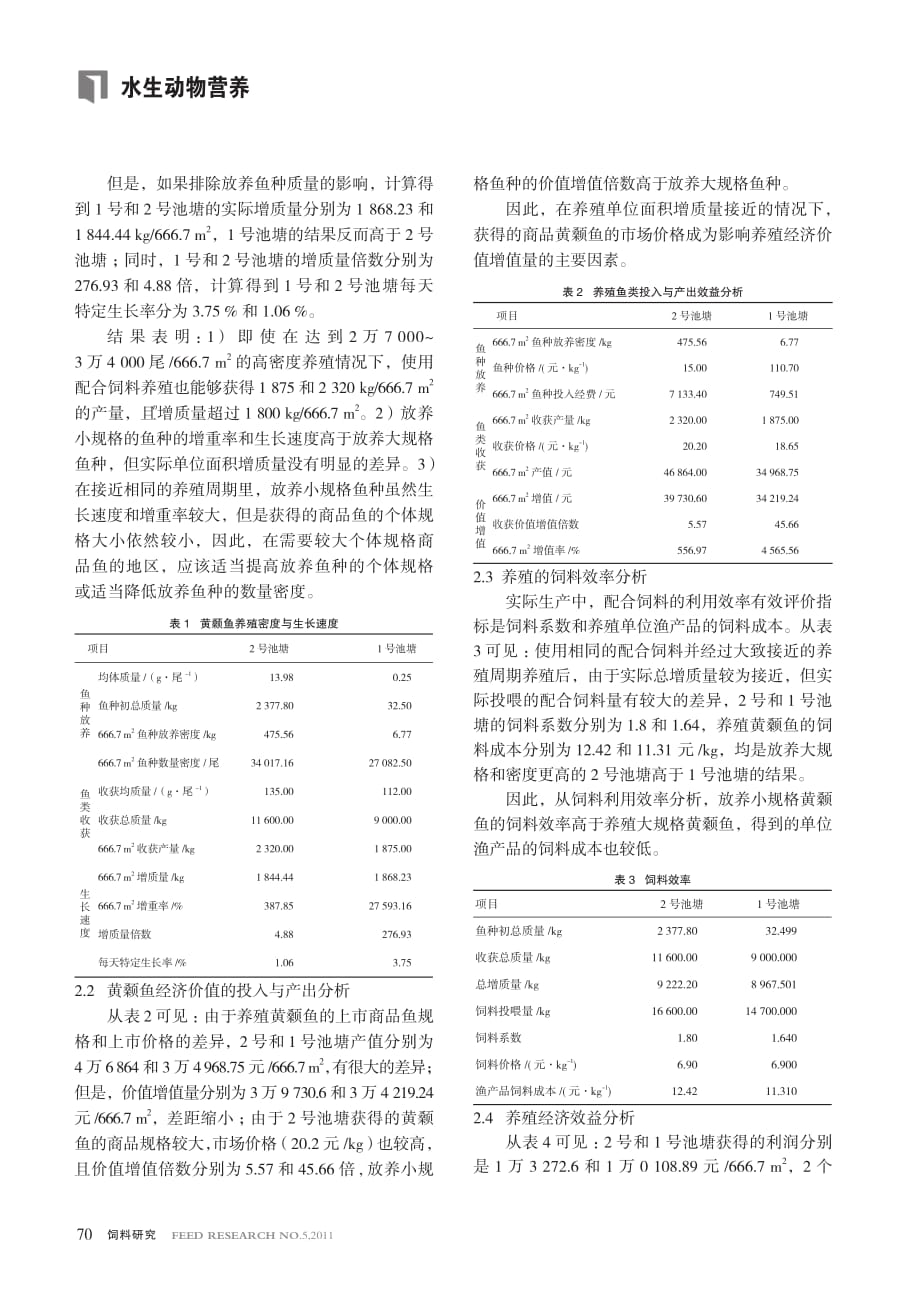 池塘高密度养殖黄颡鱼的生长和效益分析资料_第2页