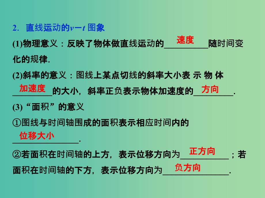 高考物理大一轮复习 第一章 第三节 运动图象 追及、相遇问题课件_第3页