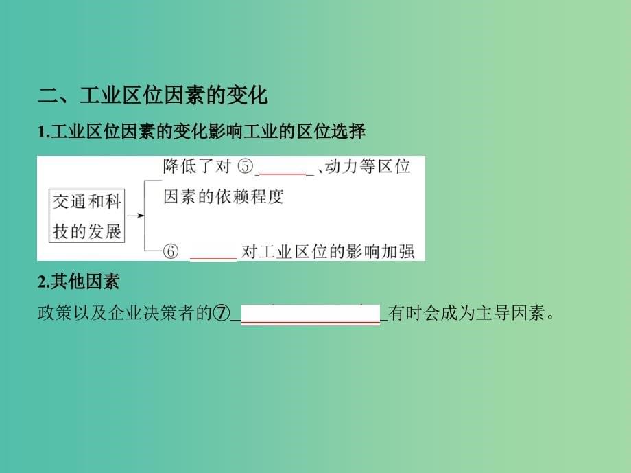 高考地理一轮复习第十单元工业地域的形成与发展第一讲工业的区位选择课件_第5页