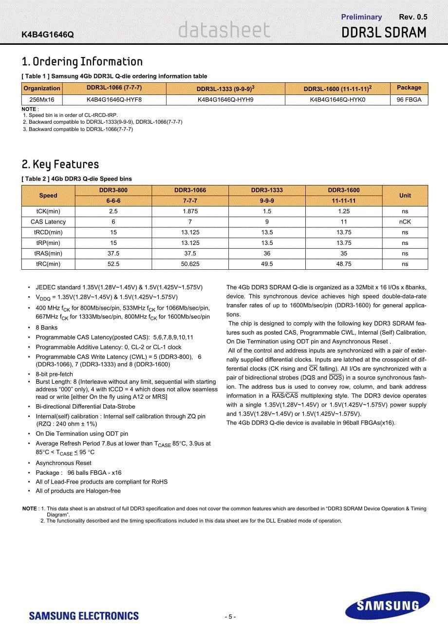 k4b4g1646q-samsung资料_第5页