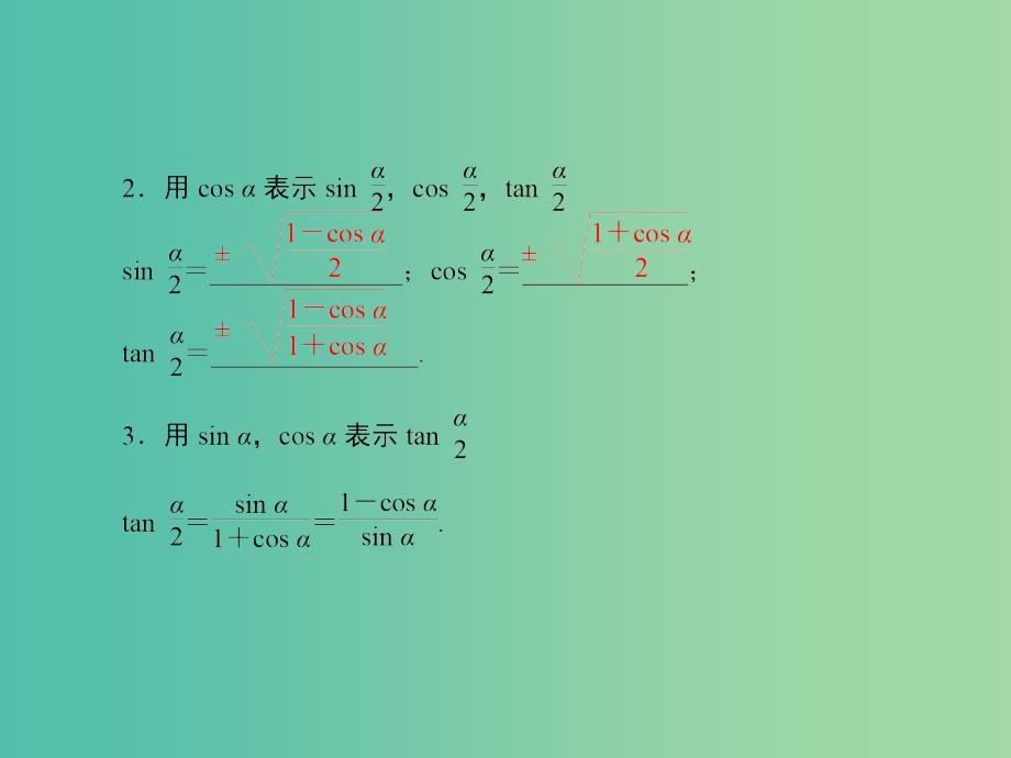 高考数学一轮复习 3-6 简单的三角恒等变换课件 理 新人教a版_第3页