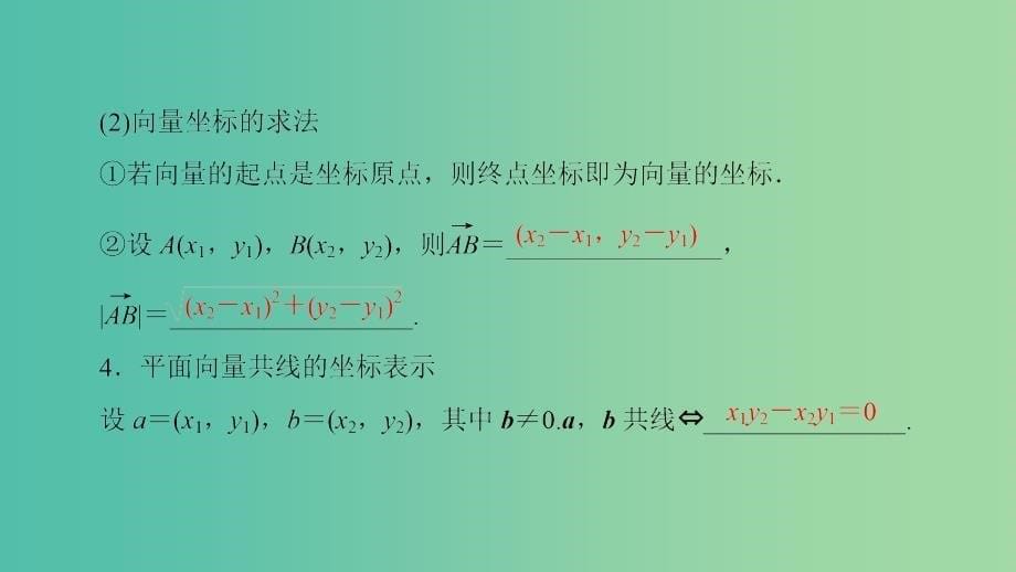 高考数学一轮复习第4章平面向量数系的扩充与复数的引入第2节平面向量的基本定理及坐标表示课件文新人教a版_第5页