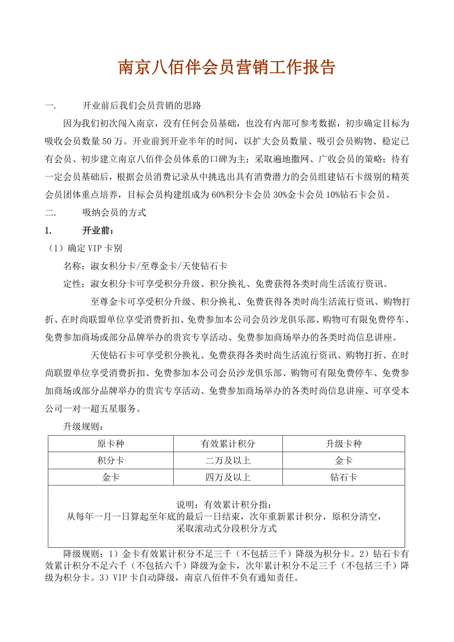 南京八佰伴会员营销方案(初稿)1057532876_第1页