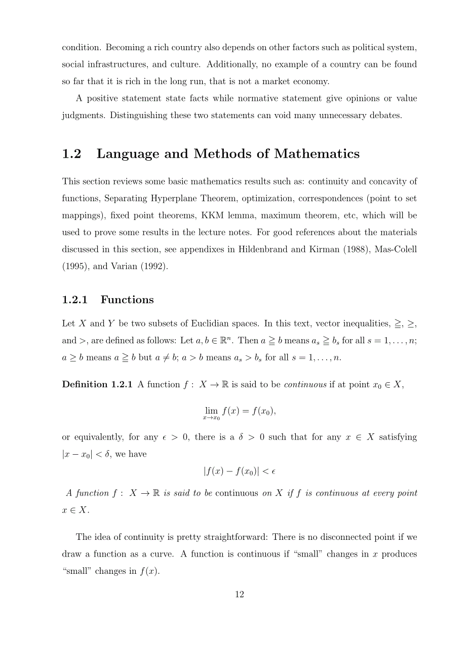 高级微观经济学所需的数学知识资料_第1页