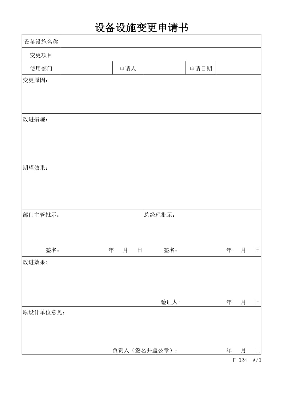 设备设施变更申请书_第1页