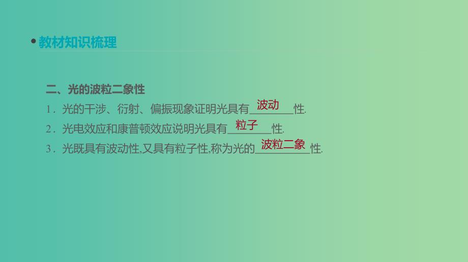 高考物理大一轮复习第12单元原子物理第30讲波粒二象性氢原子能级结构课件_第3页