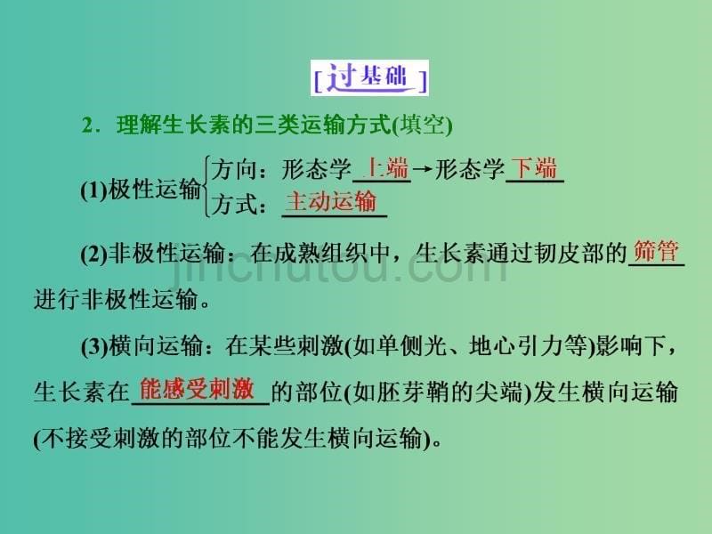 高考生物二轮复习专题四调节串讲二植物的激素调节第1课时基础自查课件_第5页