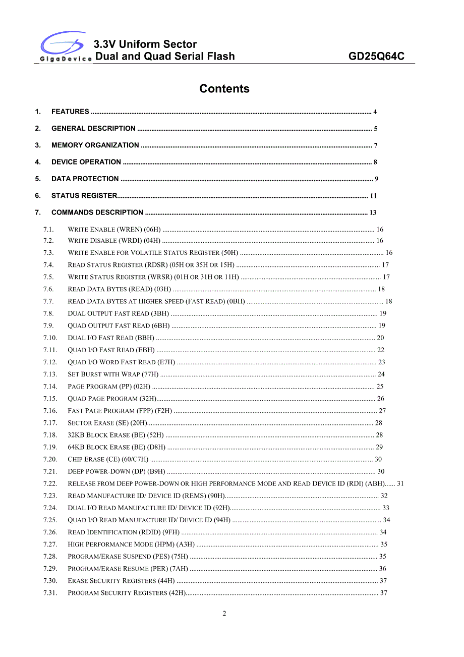 闪存gd25q64c_rev10_第2页