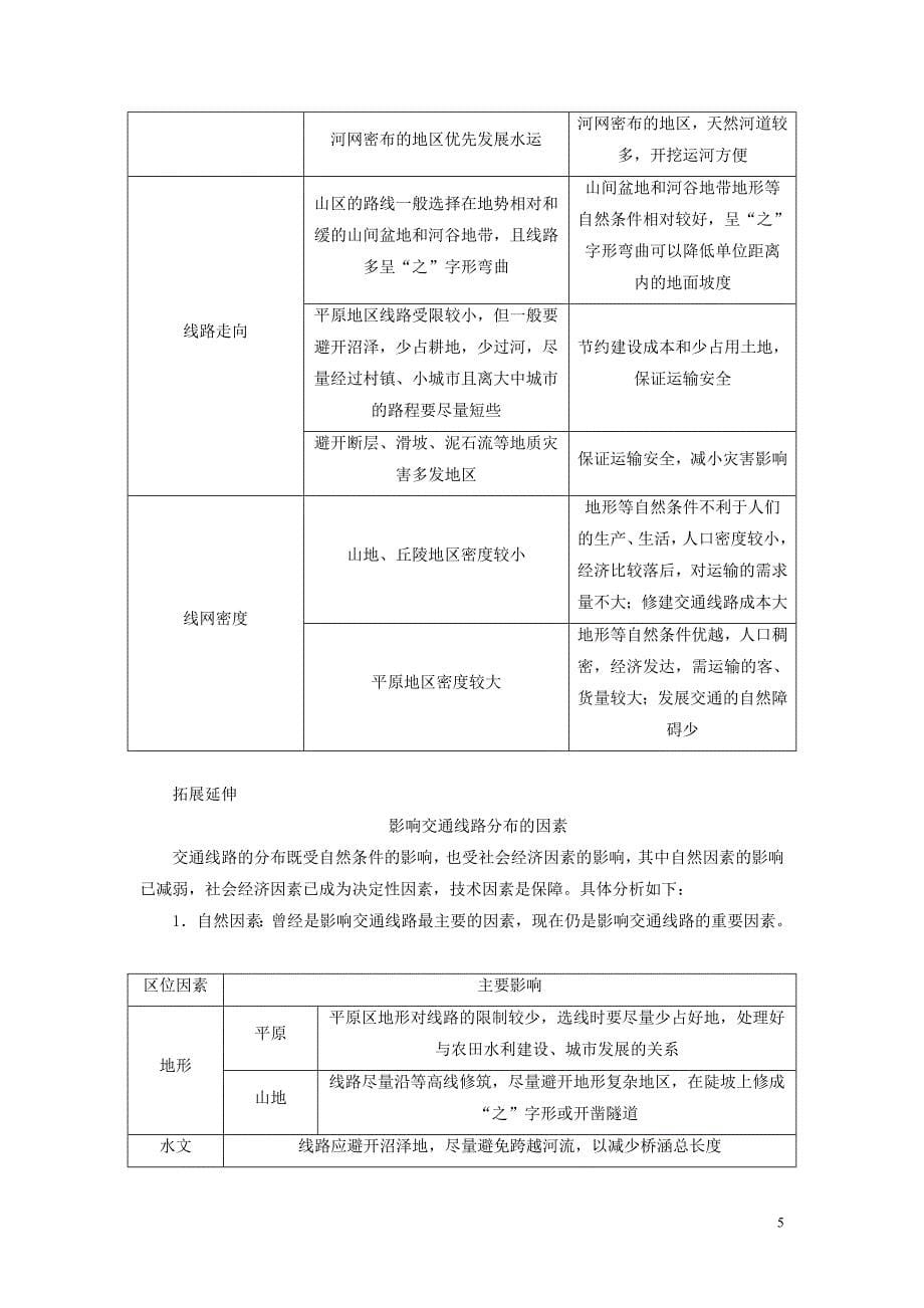 2019_2020学年高中地理第四章自然环境对人类活动的影响4.1地形对聚落及交通线路分布的影响教案含解析湘教版必修_第5页