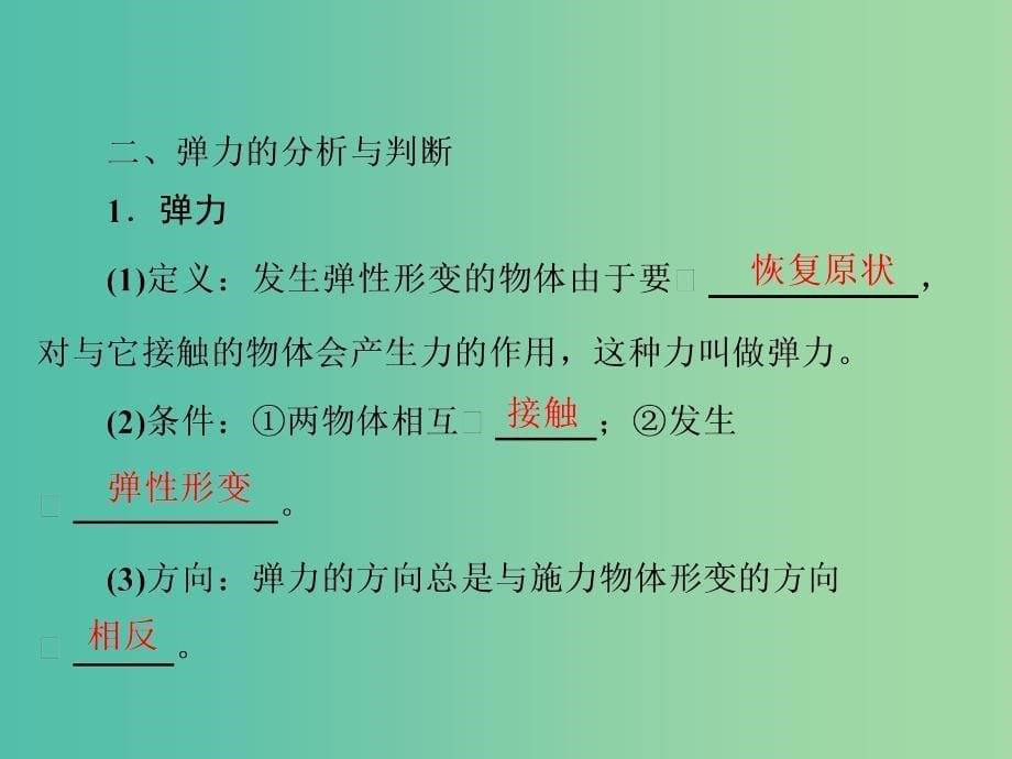 高考物理一轮复习第2章相互作用5重力弹力课件_第5页