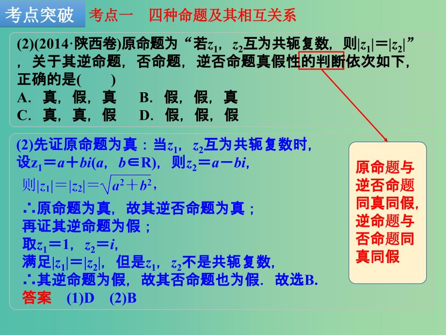 高考数学一轮复习 第3讲 充分条件、必要条件与命题的四种形式课件 理 新人教b版_第4页