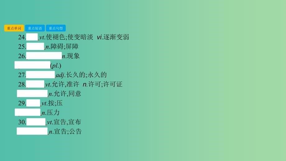 高考英语一轮总复习 第一部分 教材知识梳理 unit 20 new frontiers课件 北师大版选修7_第5页