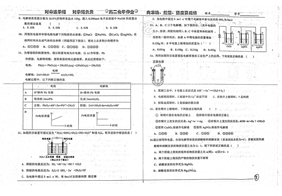 高二化学 第4章 电化学基础 电解池3（pdf） 新人教版选修4_第2页